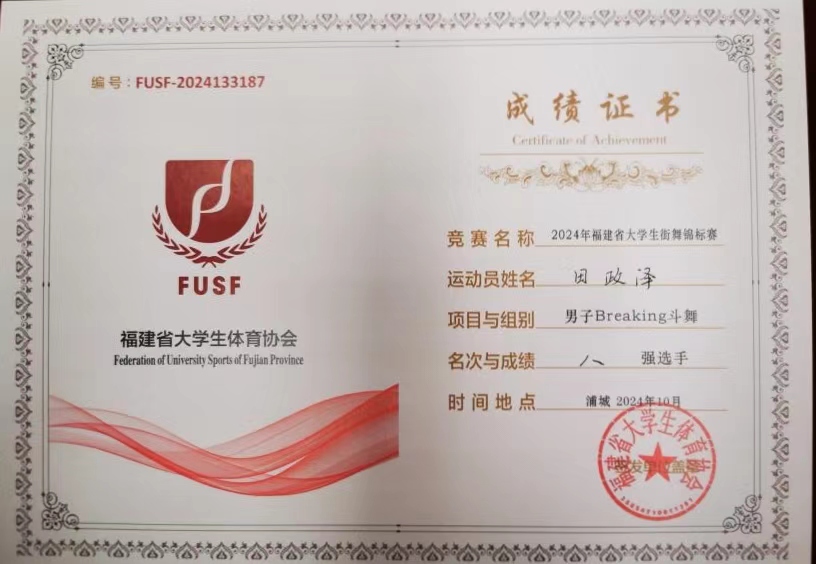 2024年福建省大学生街舞锦标...